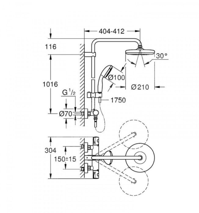 Душ систем от Grohe с БЕЗПЛАТНА доставка!