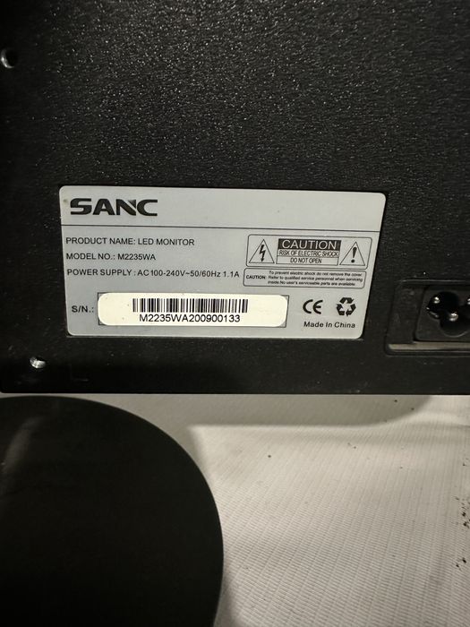 Монитор SANC MODEL NO.: M2235WA