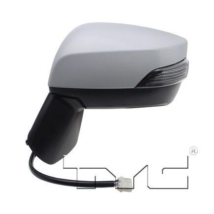 Oglinda usa exterioara Subaru Wrx/Sti, 20, versiune SUA, montare stanga/dreapta, reglaj electric; carcasa neagra, grunduit; incalzire; sticla plana;