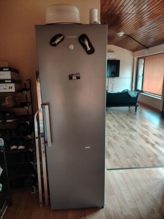 Frigider cu o usa Heinner HF-V401NFWF+, 389 l, Argintiu.