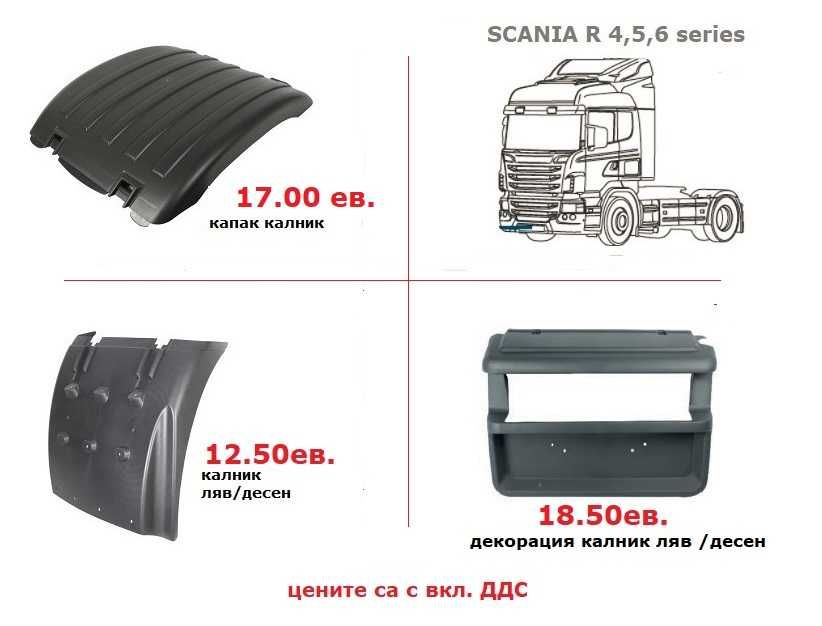 Калници, Огледала, Спойлери, Сенници СКАНИЯ / SCANIA G,P,R,S serie