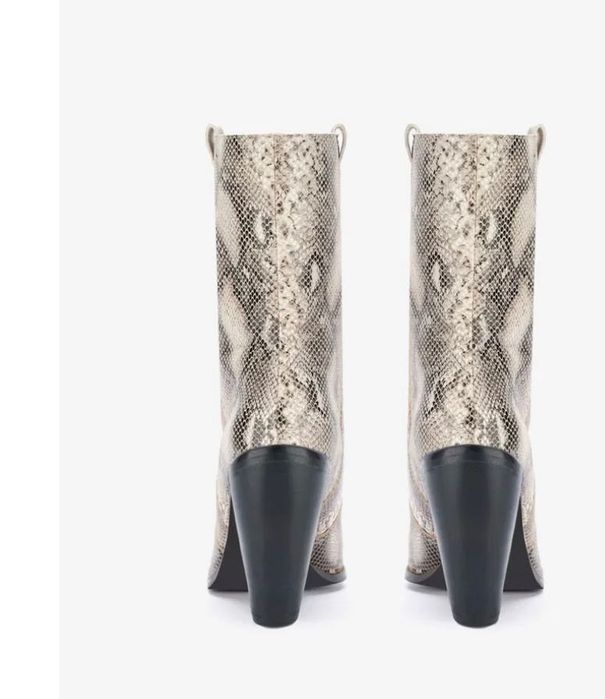 НОВО!!Дамски Каубойски ботуши със змийски принт