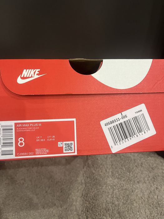 Nike Сникърси Air Max Plus III FV0386 001 Черен