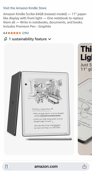 Ebook reader Amazon Kindle Scribe 2025 3rd gen 64gb premium pen nou sigilat