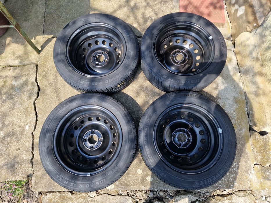 185 60 R 15 jante tabla cu cauciucuri de vara 4 x 100 ~ ET 50 ~ DOT 19