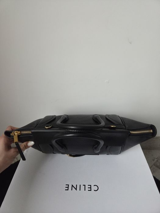 Celine little luggage in supple shiny lambskin
