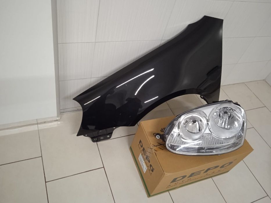 Pachet Aripa + Far Stanga VW Golf 5 V 2004-2008 LC9Z Negru