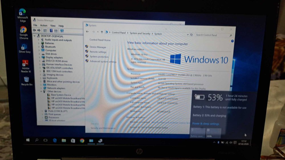 VAND laptop HP8570W in stare de functionare