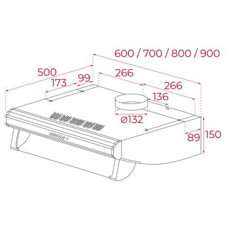 Свободностоящ абсорбатор,TEKA 2 двигателя, 60 см