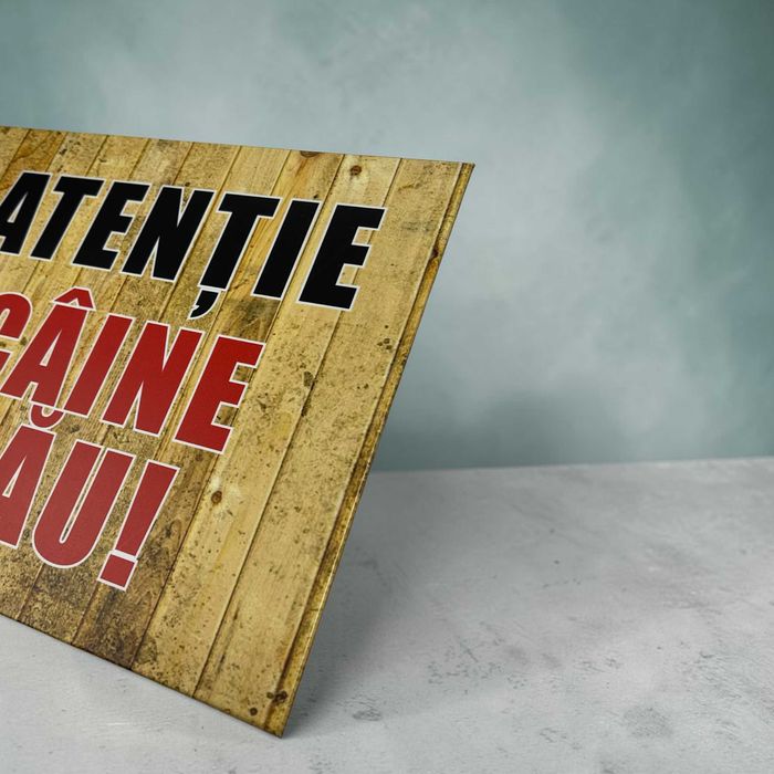 Placa avertizare caine rau