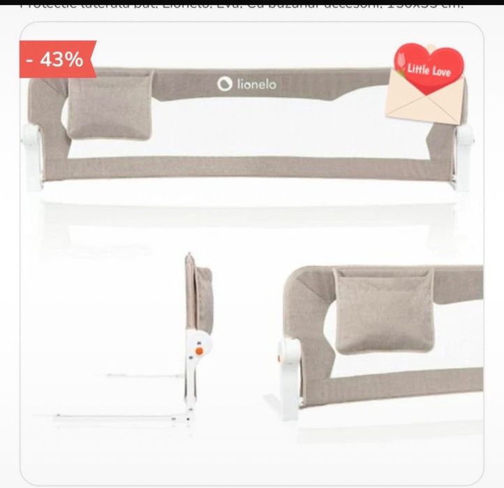 Protectie pat Lionelo Eva 2buc