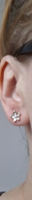 Cercei aur 14k diamante naturale