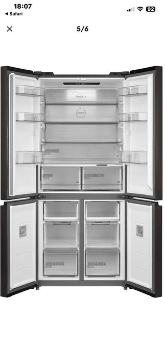 Yengi Midea Premium 4 Eshikli Sovutgich (Qora Shishali)