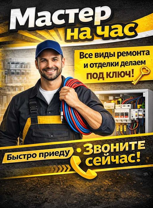 Ремонт квартиры домов офисов Маляр Кафель Обои Мастер Муж на час Фасад