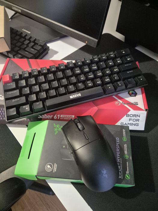 Mouse Razer Viper v3 Hyperspeed +Tastatura Marvo Saber 61