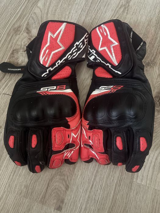 Дамски кожени мото ръкавици ALPINESTARS STELLA SP-8 V3 BLACK/RED