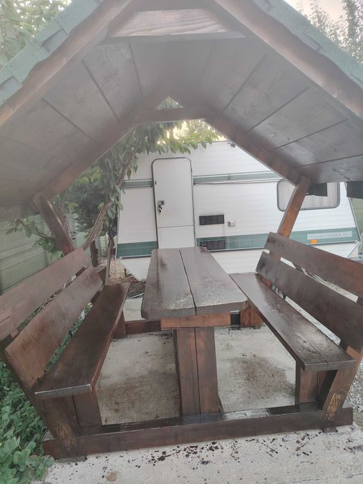 Foișor gradina pergola 10-12 persoane lemn masiv gata ansamblat