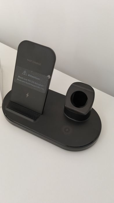 Statie de încărcare 3 în 1, casti, ceas, telefon wireless
