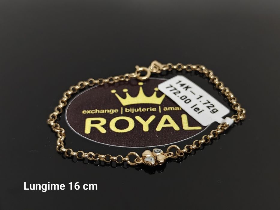 Bijuteria Royal: Brățară aur 14k/1.72 gr