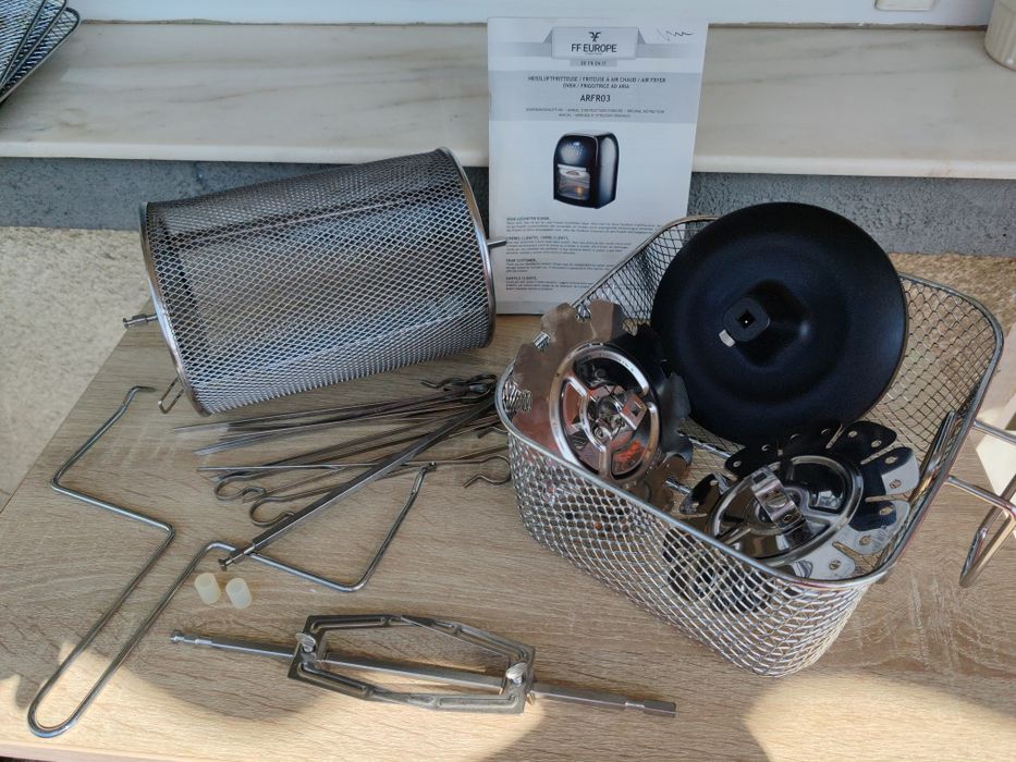 Friteuza cu aer cald, Rotisor, Deshidrator, 3 in 1, Jago, 12 Litri