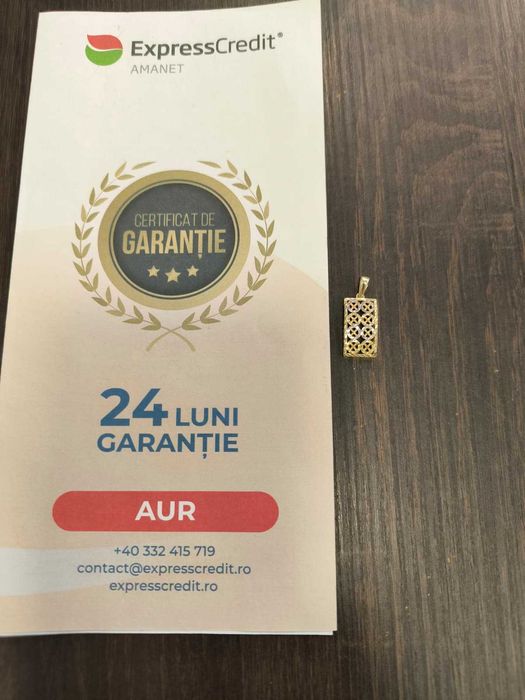 [AG24 Harlau B.44955.2] Pandantiv aur 14K 1.74gr - Garantie 2 ani!