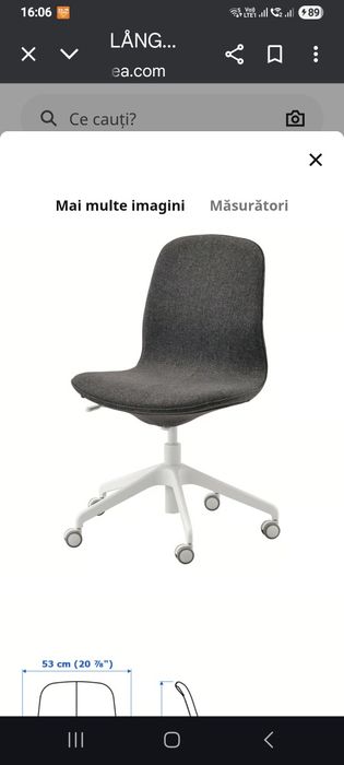 Vând scaun conferințe,  nou nouț,  Ikea Langfjall Gunnared