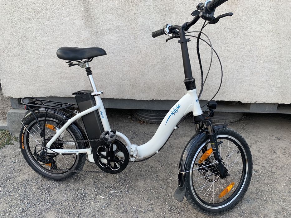 Bicicleta Electrica E bike 13ah NCM Paris Alb perlat