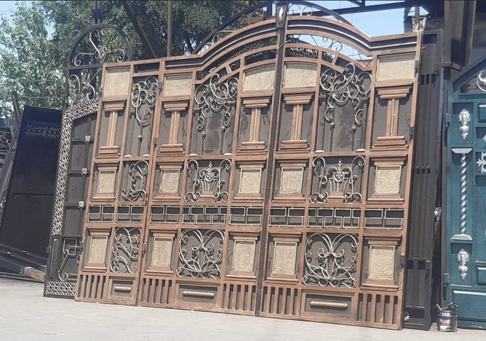 Ворота навес решотка