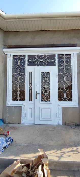 Покраска ворота перила