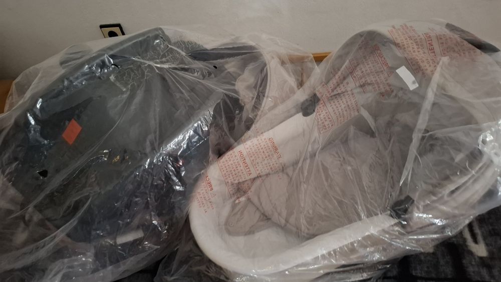 Детска комбинирана количка 3 в 1 Buba - Zaza, Cream