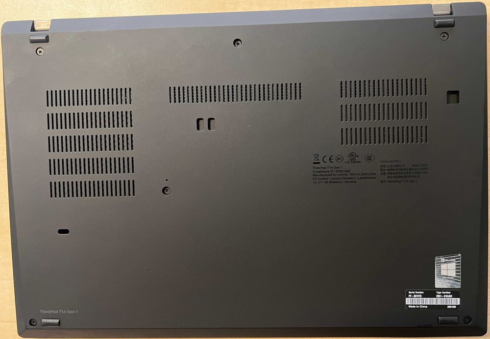 Lenovo ThinkPad T14 gen 1, reconditionat (i5, 16 GB RAM, 256 GB SSD)