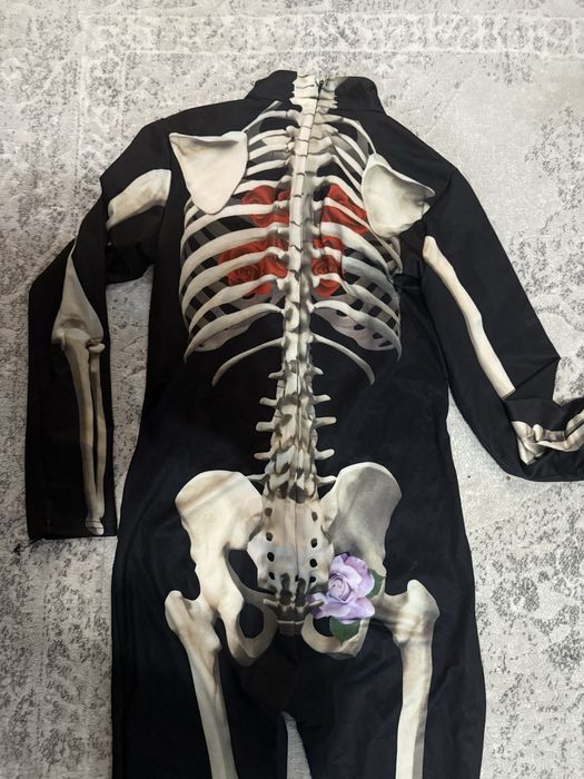 Costum/ salopeta schelet Halloween