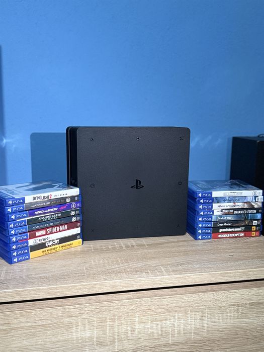 PS4 Slim 500 gb +17 jocuri+2 manete OFERTĂ!!!