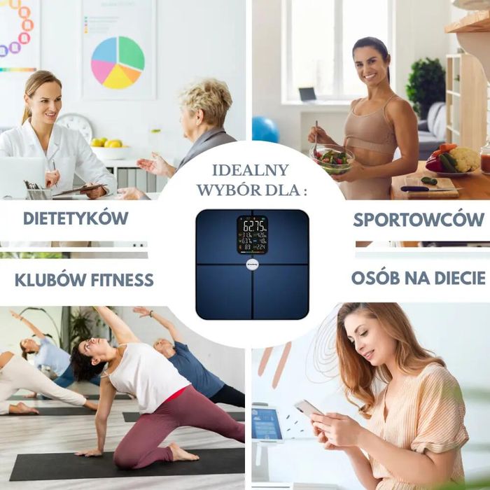 Cantar de baie smart, afișaj LCD, conectare prin Bluetooth capacitate