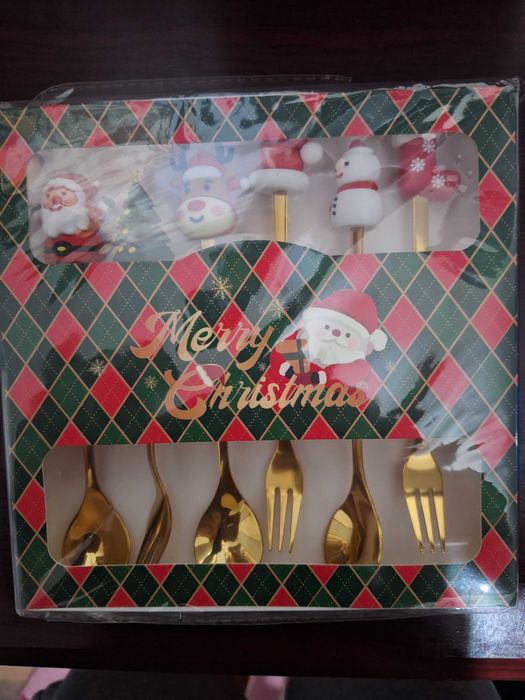 Set 6 piese Inox tacamuri Craciun model deosebit