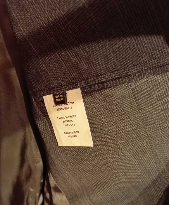 Sacou blazer 40 L slim Massimo Dutti NOU lana Finest Italian albastru