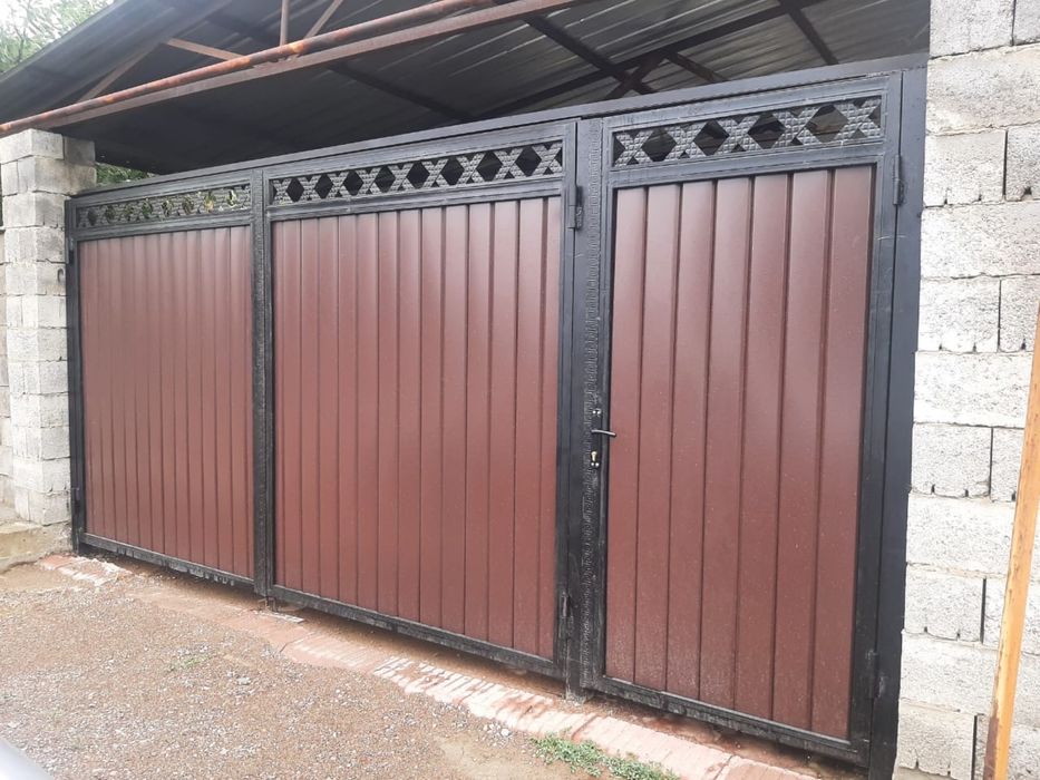 Ворота откатные решетки навес