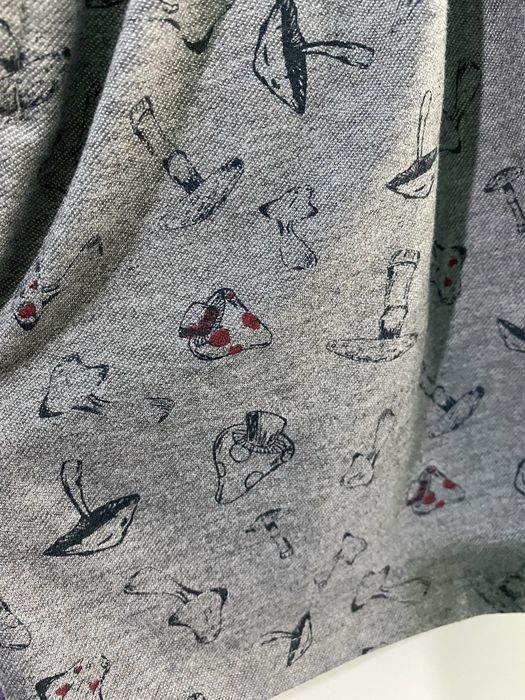 Fusta gri plisata cu buzunare si ciupercute