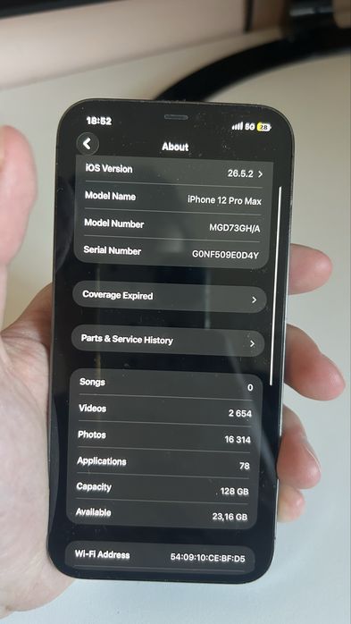 iPhone 12 Pro Max 128GB – Graphite / Отключен /