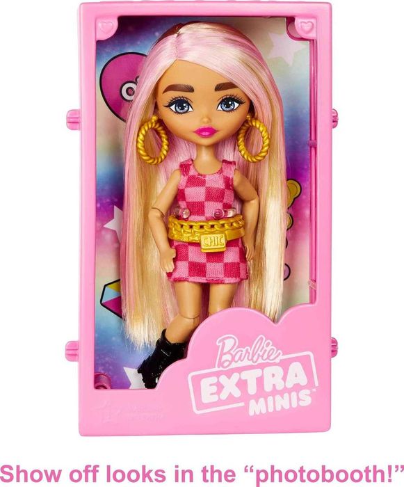 Кукла Barbie Extra Minis и модный игровой набор с 15+ предметами