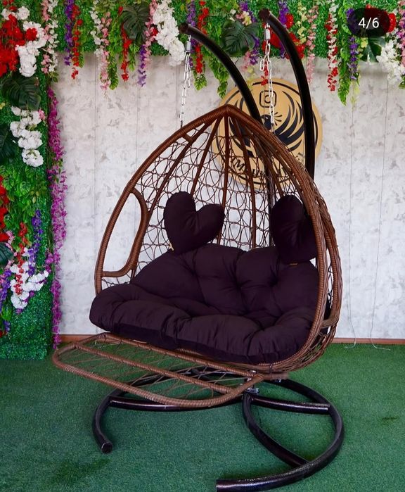 Качеля ротанговая