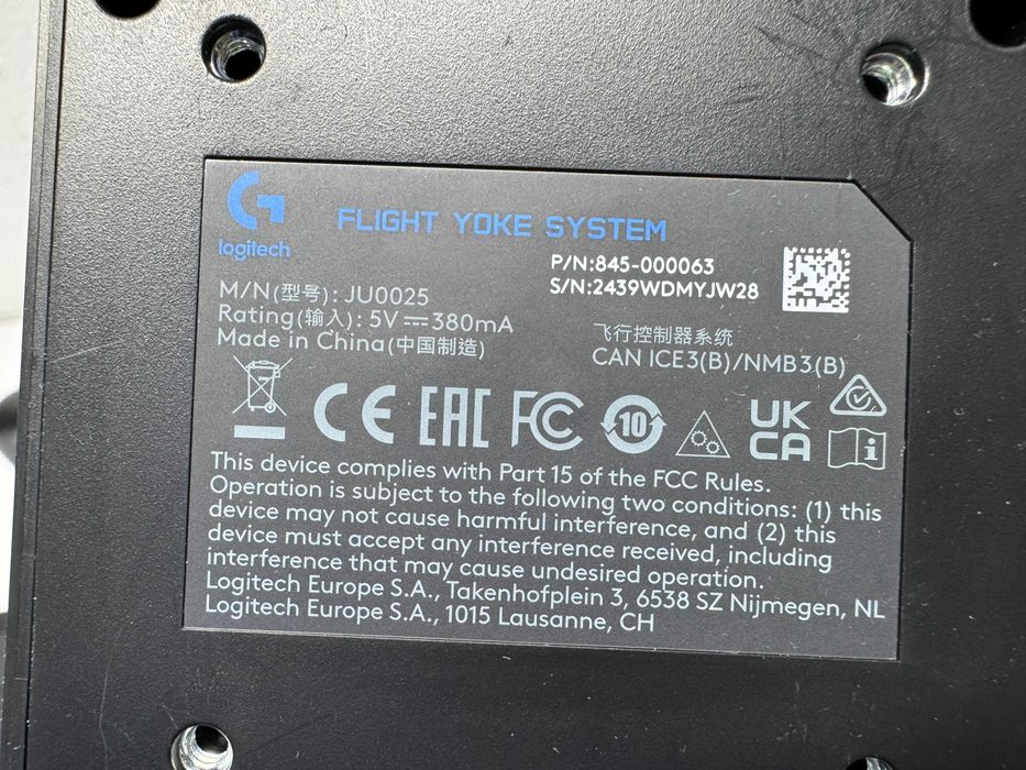 Симулатор за полети Logitech - G Flight Yoke System