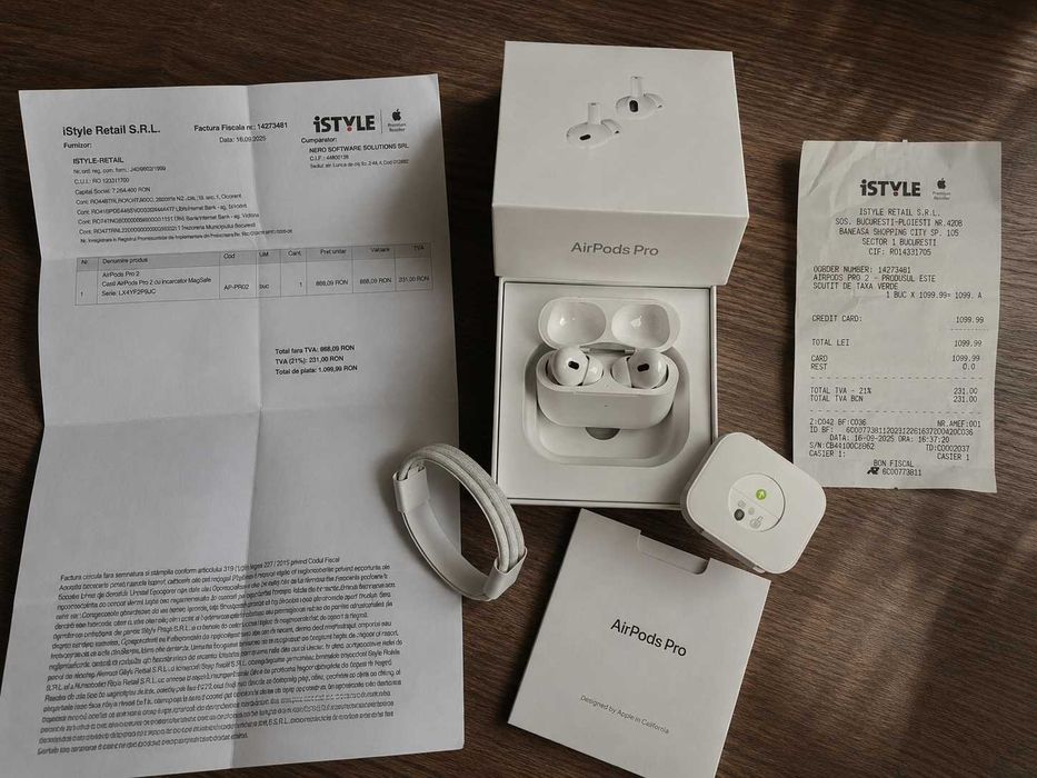 AirPods 2 Pro originale, se ofera factura istyle.