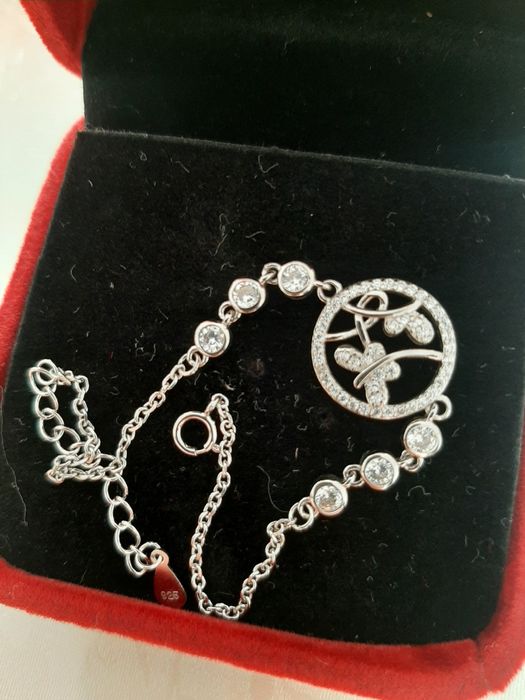 Браслет серебряный, "Бабочка"