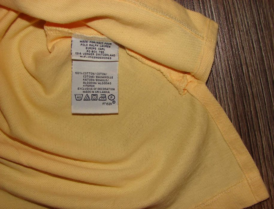 Tricou Polo by Ralph Lauren, Marimea L, Galben, Autentic/Original