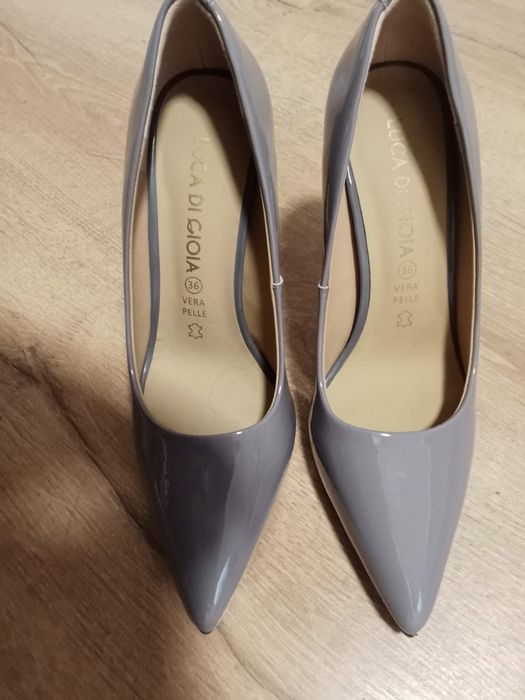 Stiletto Luca di Gioia, piele naturală lăcuită