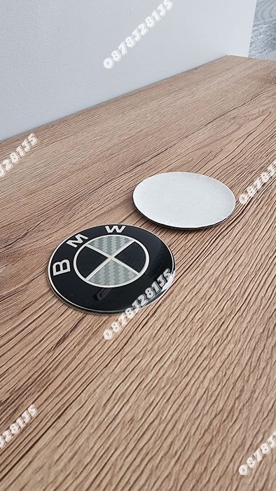 Задна емблема BMW E46 комби 65мм – карбон тип люспа