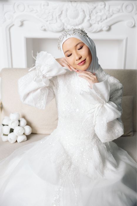 продам свадебное платье можно для покрытых