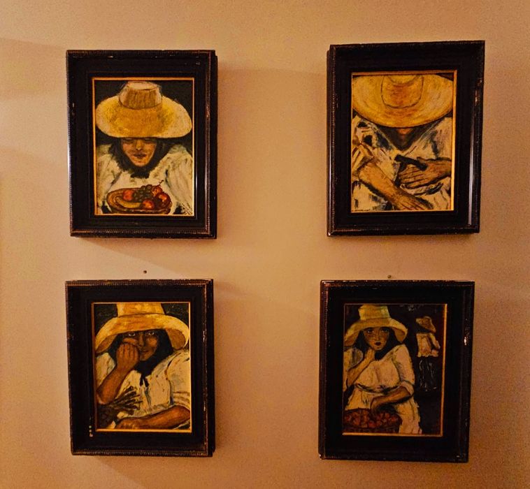 Лот от четири Маслени картина.