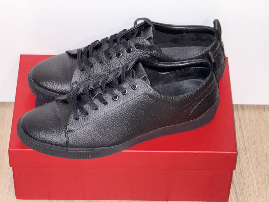 Hugo Boss Zero Tenn – мъжки кожени кецове, черни, номер 46 (30.5 cm)